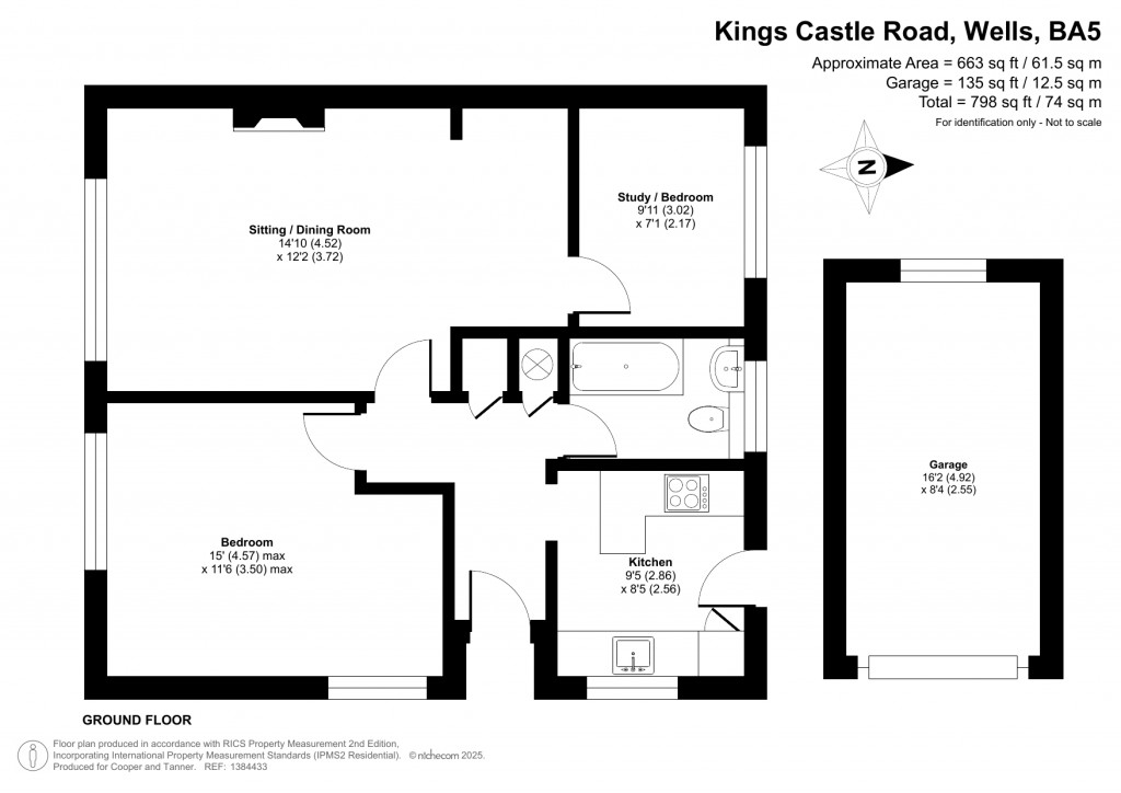 Floorplans For Kings Castle Road, Wells, Somerset