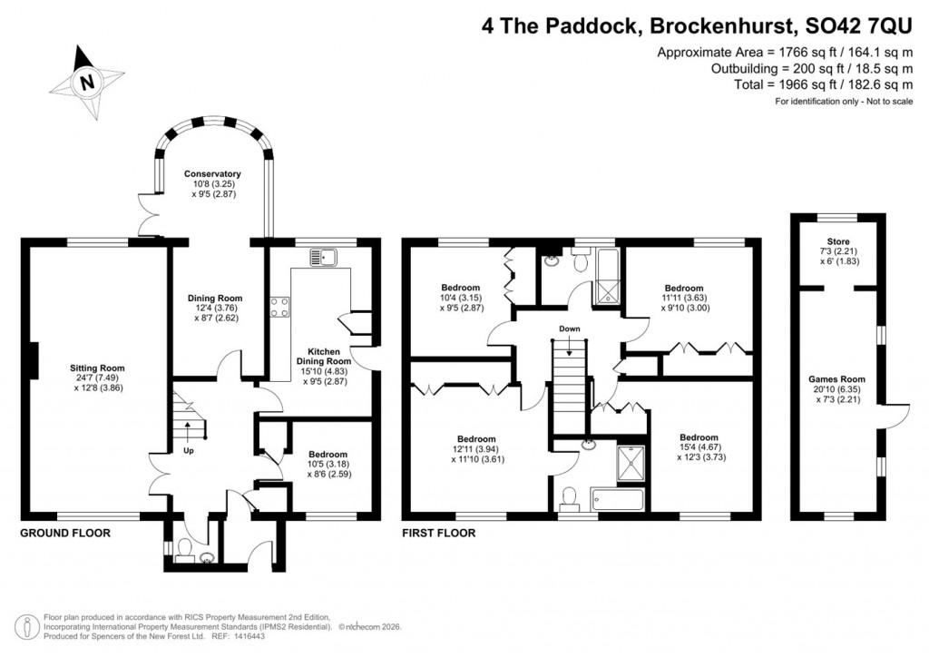 Floorplans For The Paddock, Brockenhurst, SO42