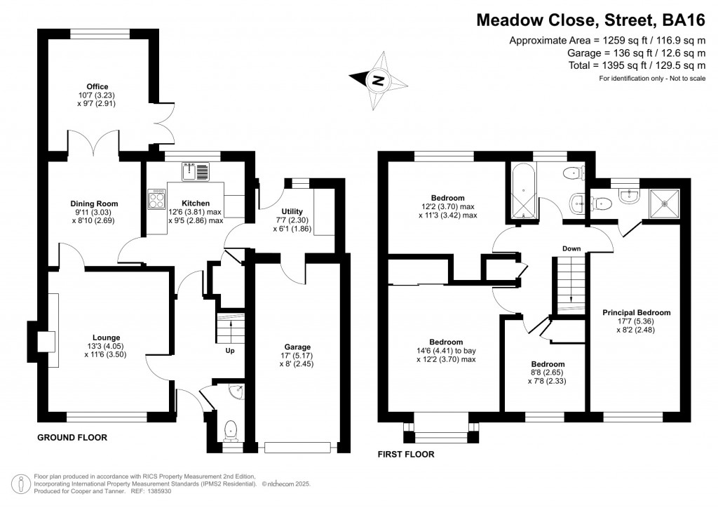 Floorplans For Meadow Close, Street, Somerset
