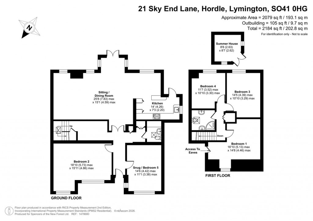 Floorplans For Sky End Lane, Hordle, Lymington, SO41