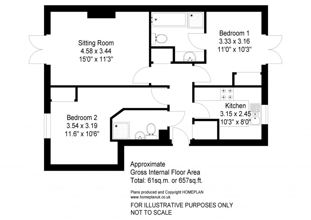 Floorplans For Hillcroft Close, Lymington, SO41