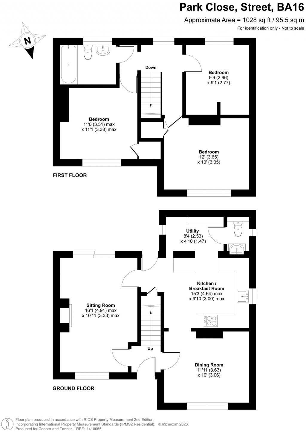 Floorplans For Park Close, Street, Somerset