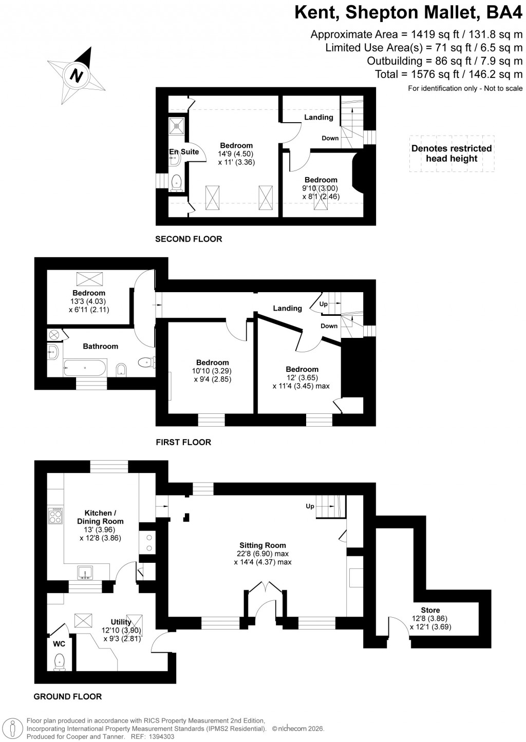 Floorplans For Kent, Shepton Mallet, Somerset
