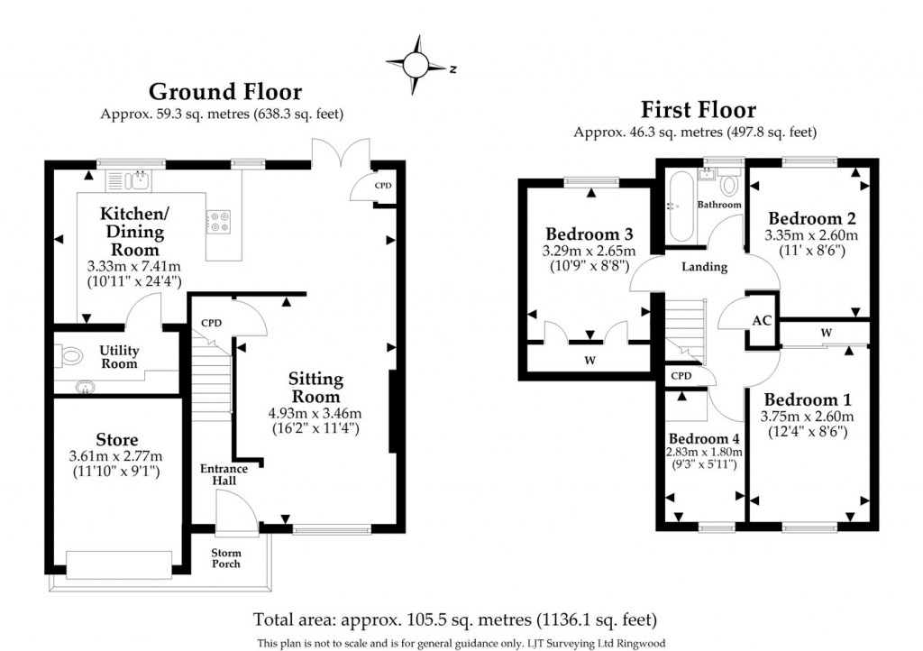 Floorplans For Kingfisher Way, Ringwood, BH24