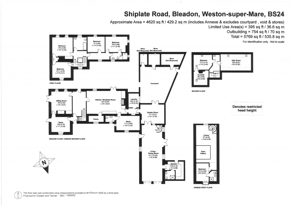 Floorplans For Bleadon, Weston-Super-Mare, Somerset