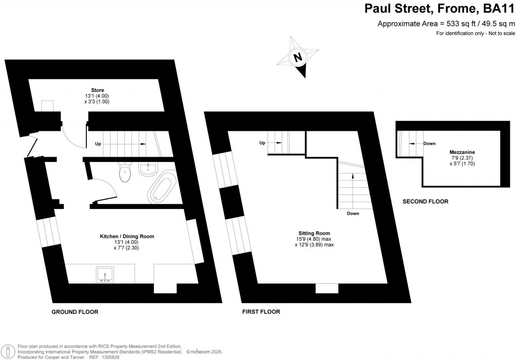 Floorplans For Paul Street, Frome, Somerset