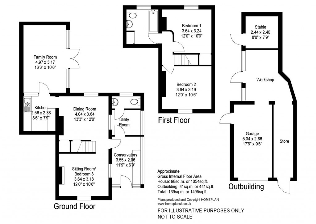 Floorplans For Chapel Lane, Sway, Lymington, SO41