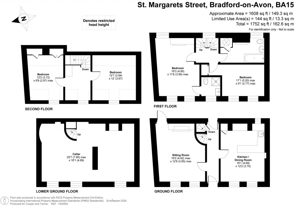 Floorplans For St Margarets Street, Bradford-on-Avon, Wiltshire