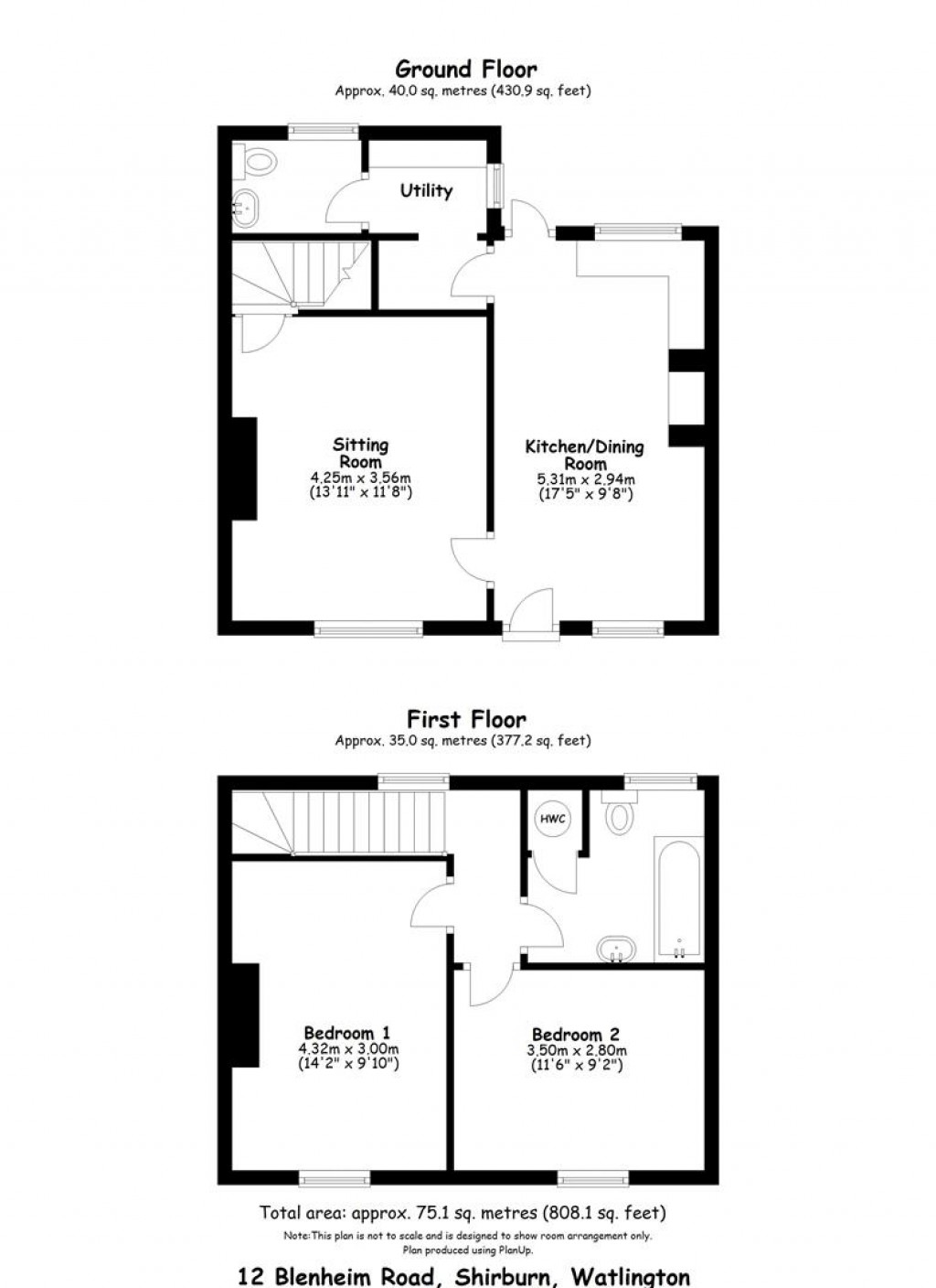 Floorplans For Blenheim Road, Shirburn, Watlington