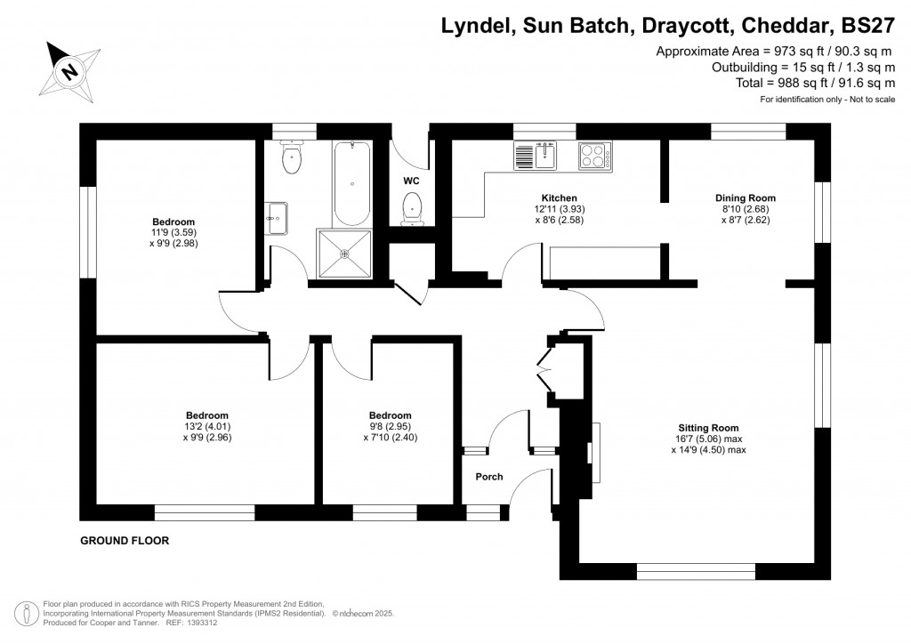 Floorplans For Sun Batch, Draycott, Somerset