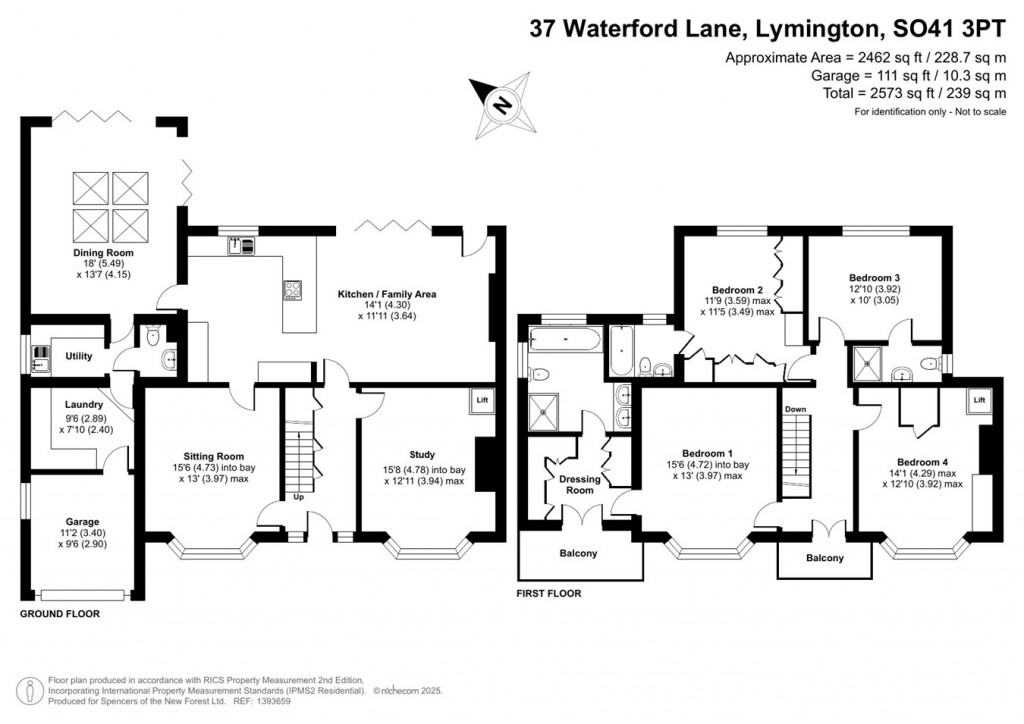 Floorplans For Waterford Lane, Lymington, SO41