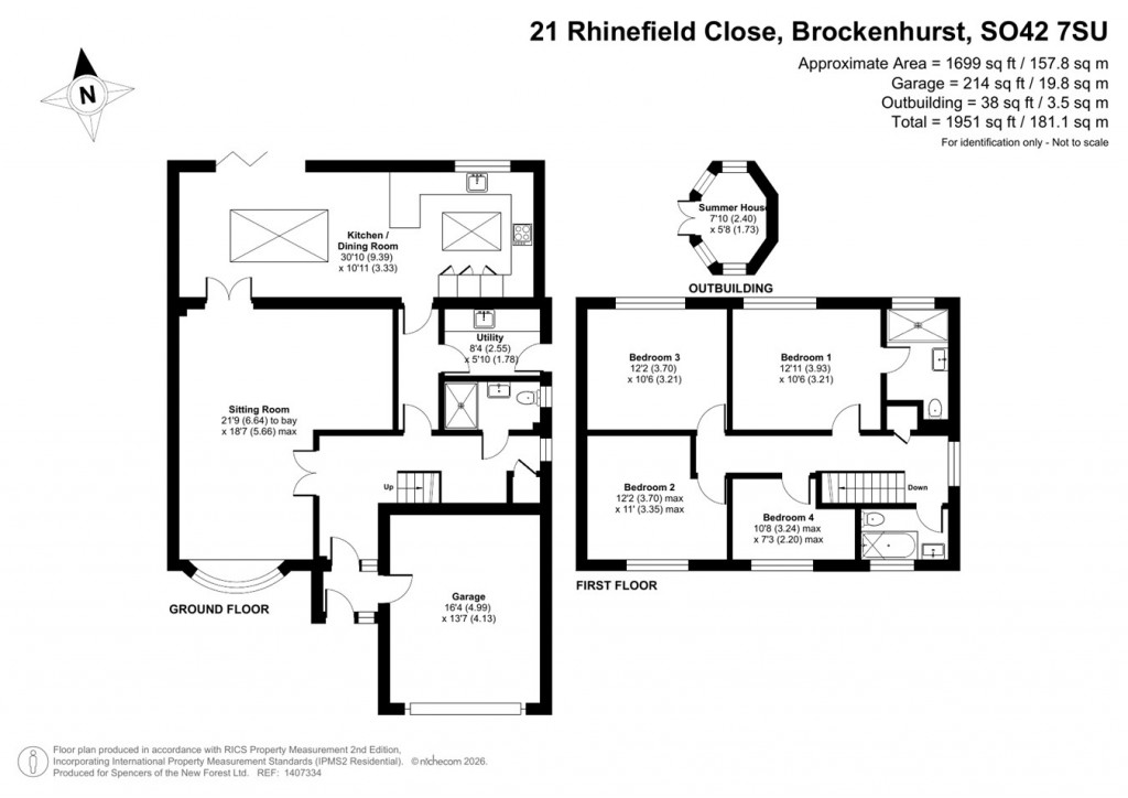 Floorplans For Rhinefield Close, Brockenhurst, SO42