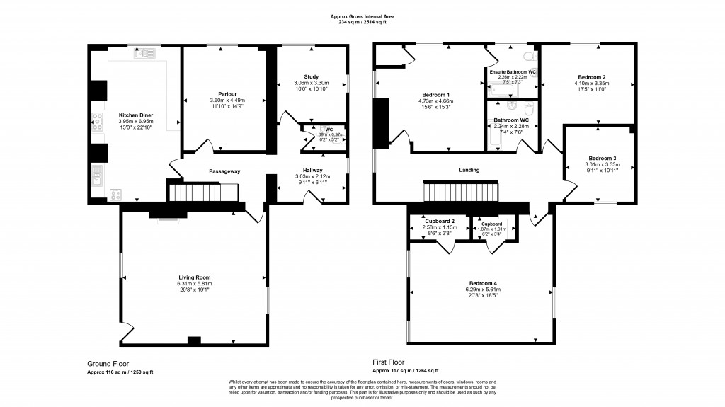 Floorplans For Heytesbury, Wiltshire
