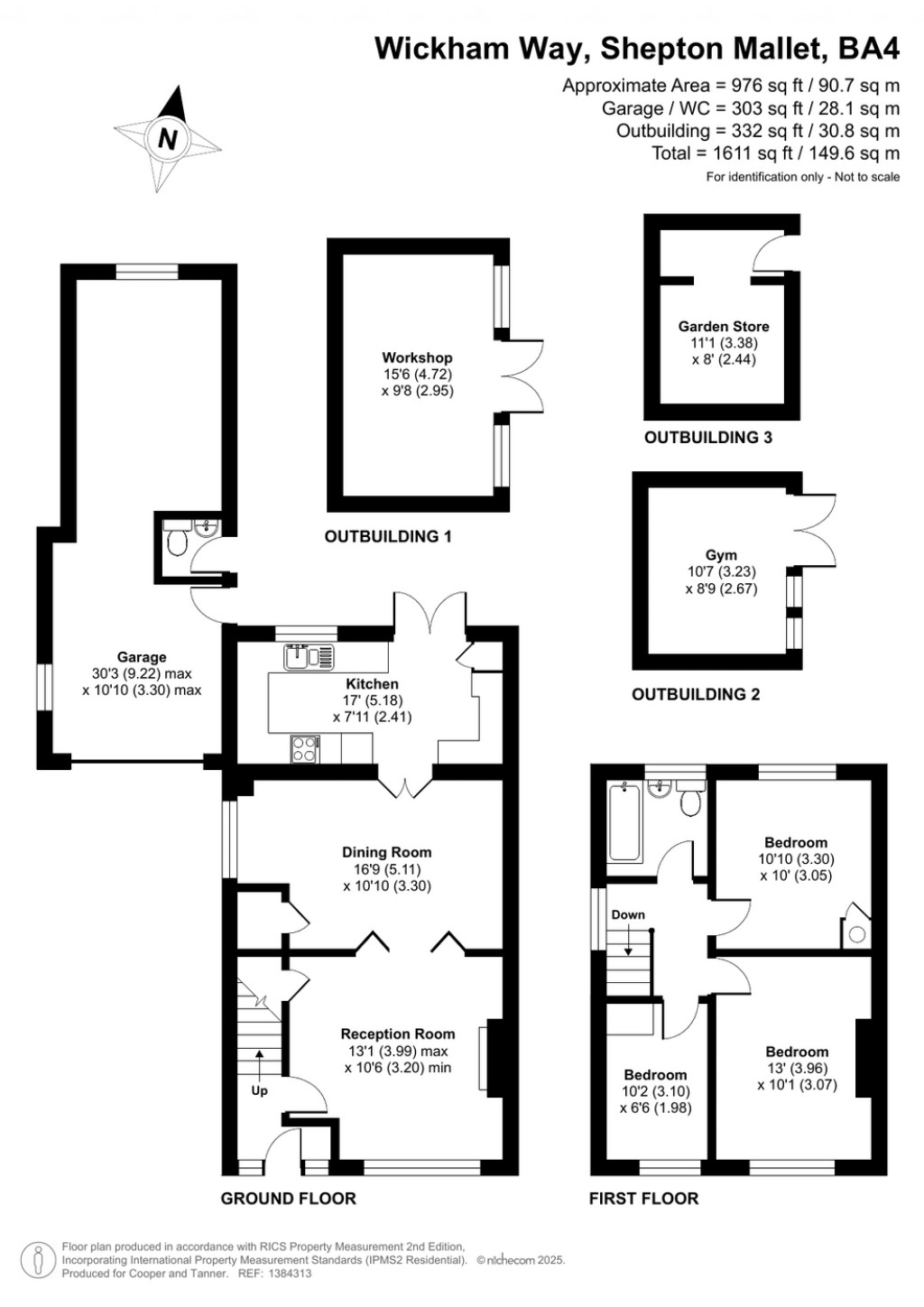 Floorplans For Wickham Way, Shepton Mallet, Somerset