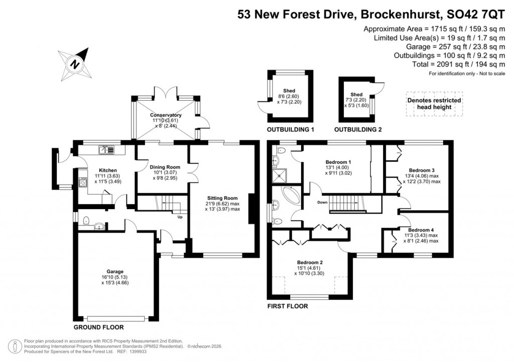 Floorplans For New Forest Drive, Brockenhurst, SO42