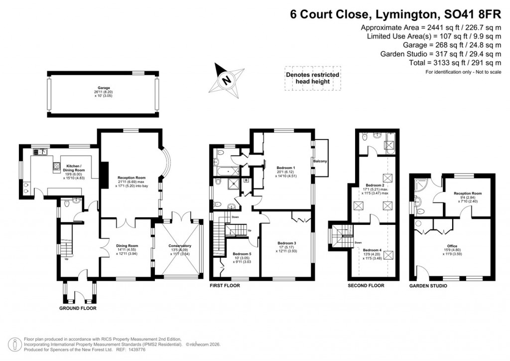 Floorplans For Court Close, Lymington, SO41