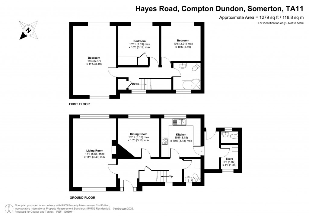 Floorplans For Hayes Road, Compton Dundon, Somerset