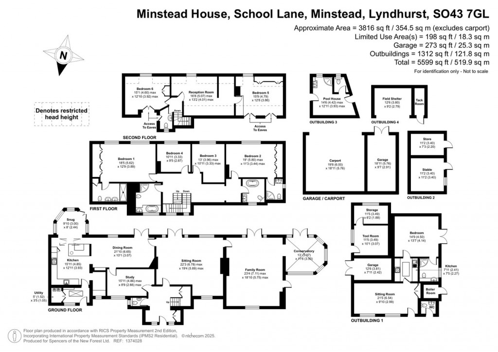 Floorplans For School Lane, Minstead, Lyndhurst, SO43