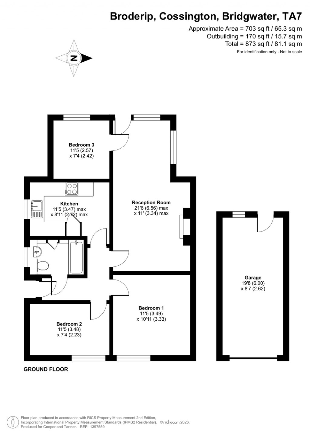 Floorplans For Broderip, Cossington, Somerset