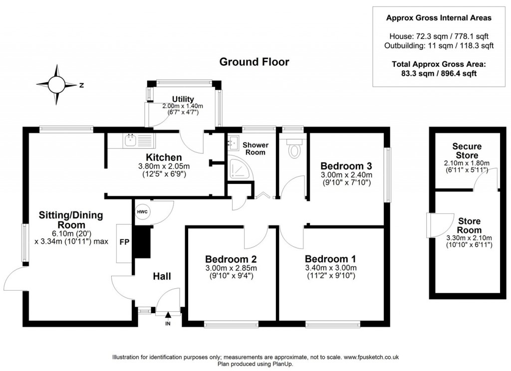 Floorplans For Pitmore Lane, Pennington, Lymington, SO41