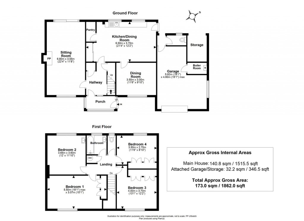 Floorplans For Viney Road, Lymington, SO41