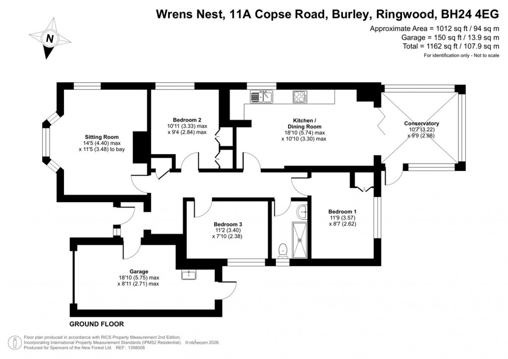 Floorplans For 11a Copse Road, Burley, Ringwood, BH24