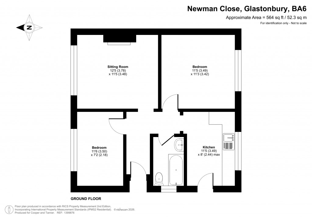 Floorplans For Newman Close, Glastonbury, Somerset