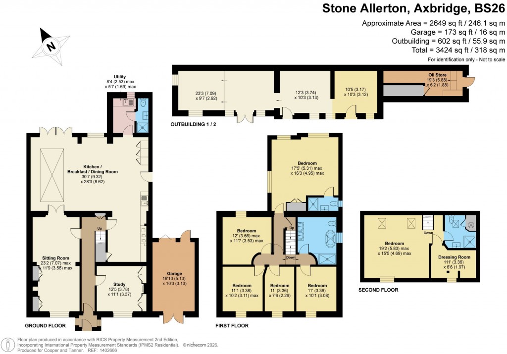 Floorplans For Stone Allerton, Wedmore, Somerset