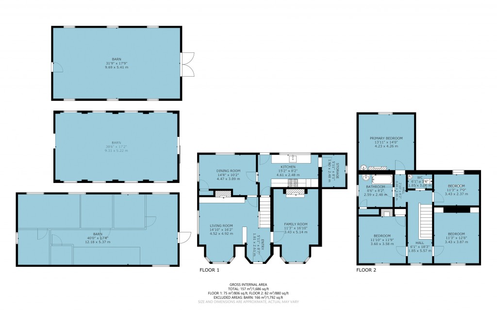 Floorplans For Whatlington Road, Battle, East Sussex