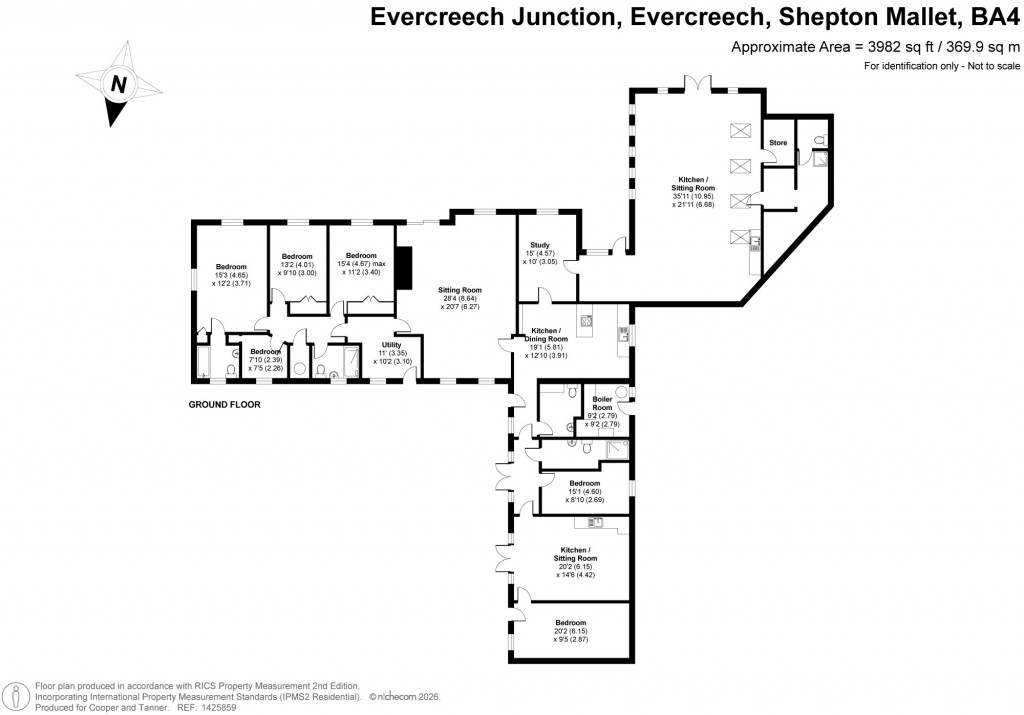 Floorplans For Evercreech, Shepton Mallet, Somerset