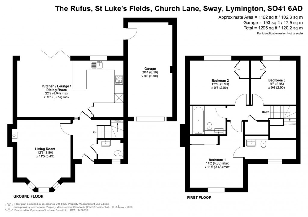 Floorplans For Church Lane, Sway, Lymington, SO41