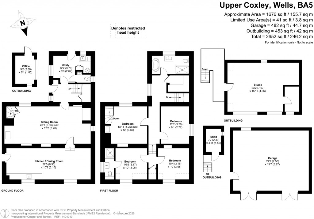 Floorplans For Upper Coxley, Wells, Somerset