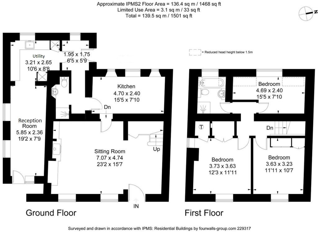 Floorplans For High Street, West Lydford, Somerset
