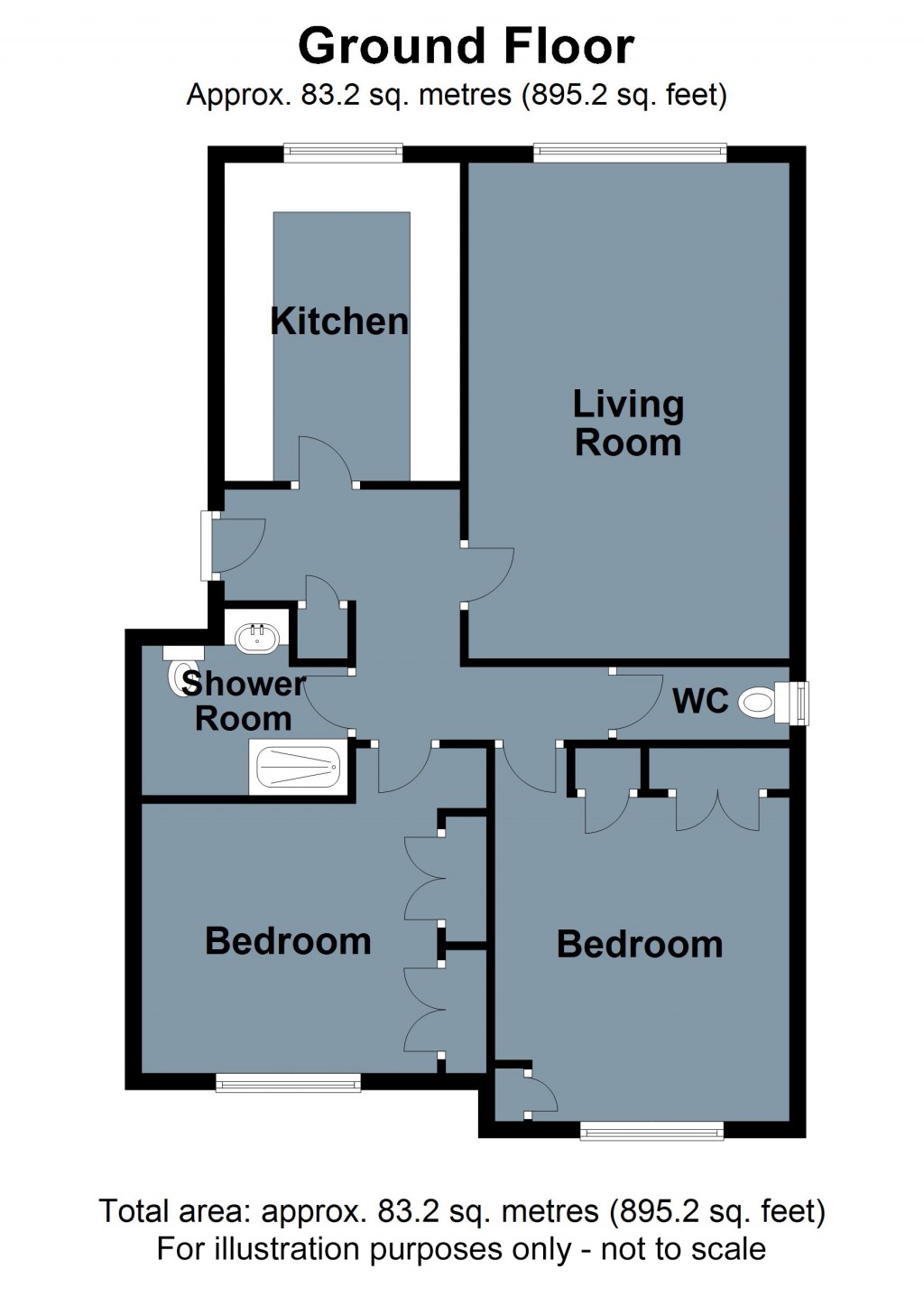 Floorplans For The Grove, Bexhill-on-Sea, East Sussex