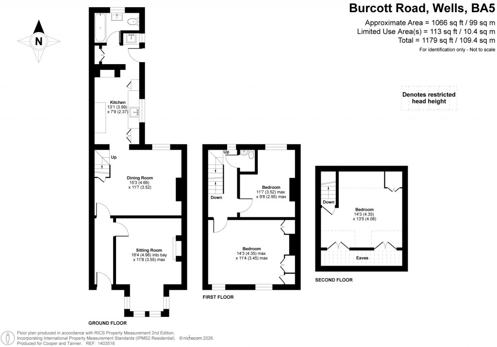 Floorplans For Burcott Road, Wells, Somerset