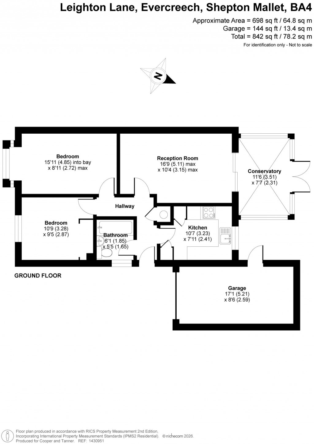 Floorplans For Leighton Lane, Evercreech, Somerset