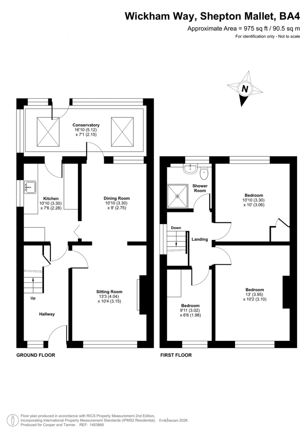 Floorplans For Wickham Way, Shepton Mallet, Somerset