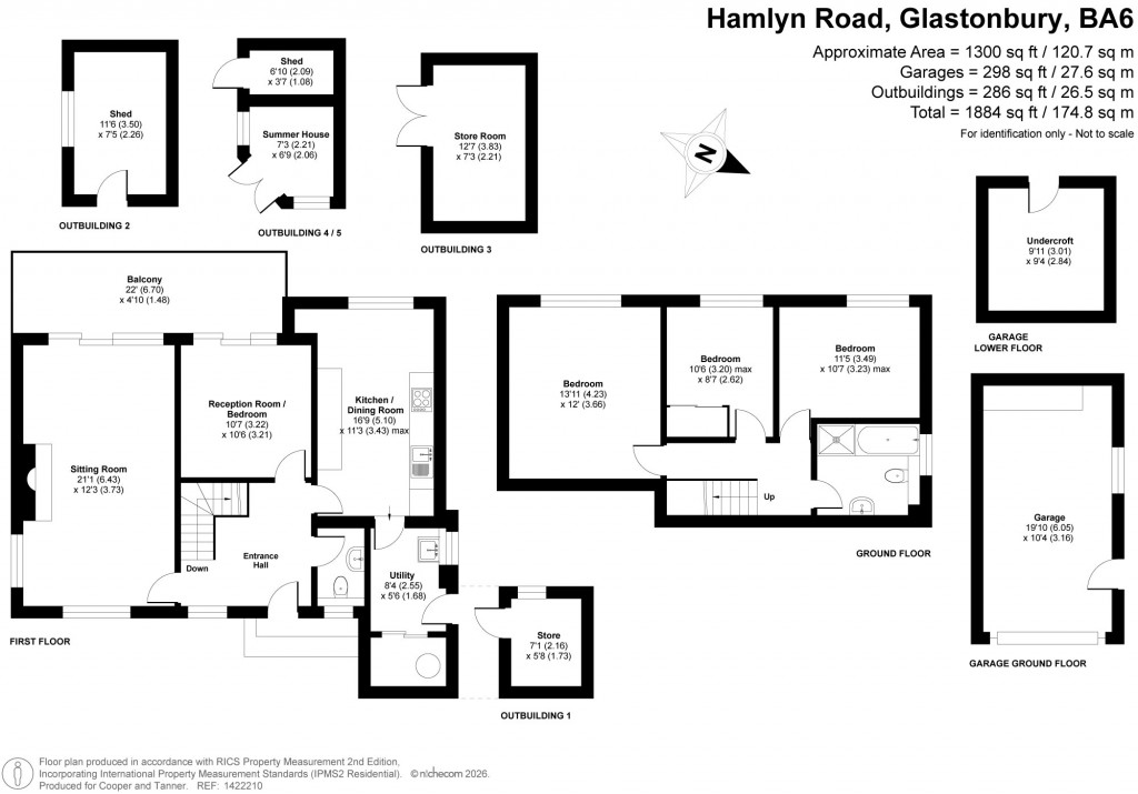 Floorplans For Hamlyn Road, Glastonbury, Somerset