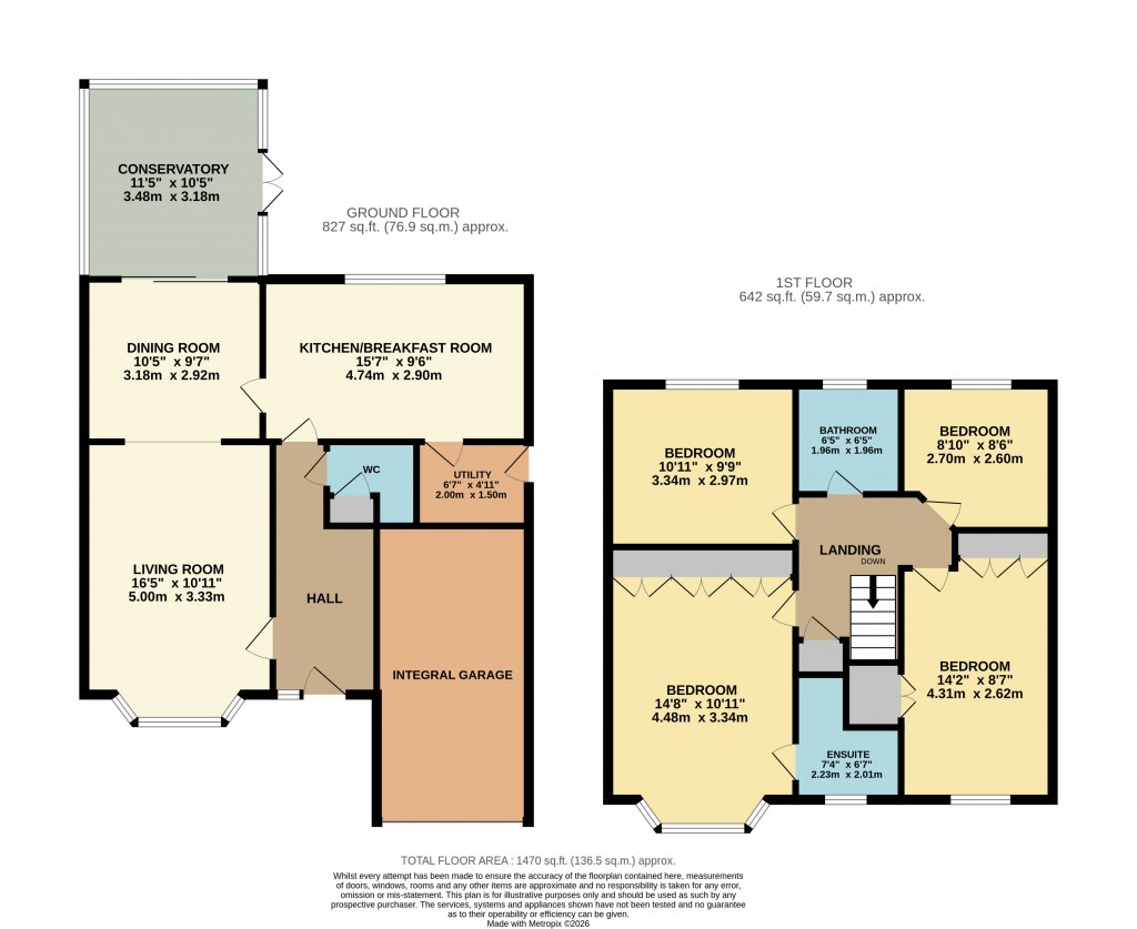Floorplans For Blackdown Mead, Cheddar, Somerset