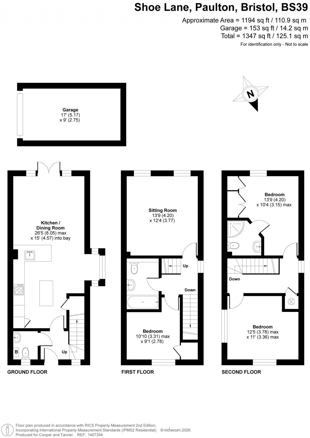 Floorplans For Shoe Lane, Paulton, Bristol, Somerset