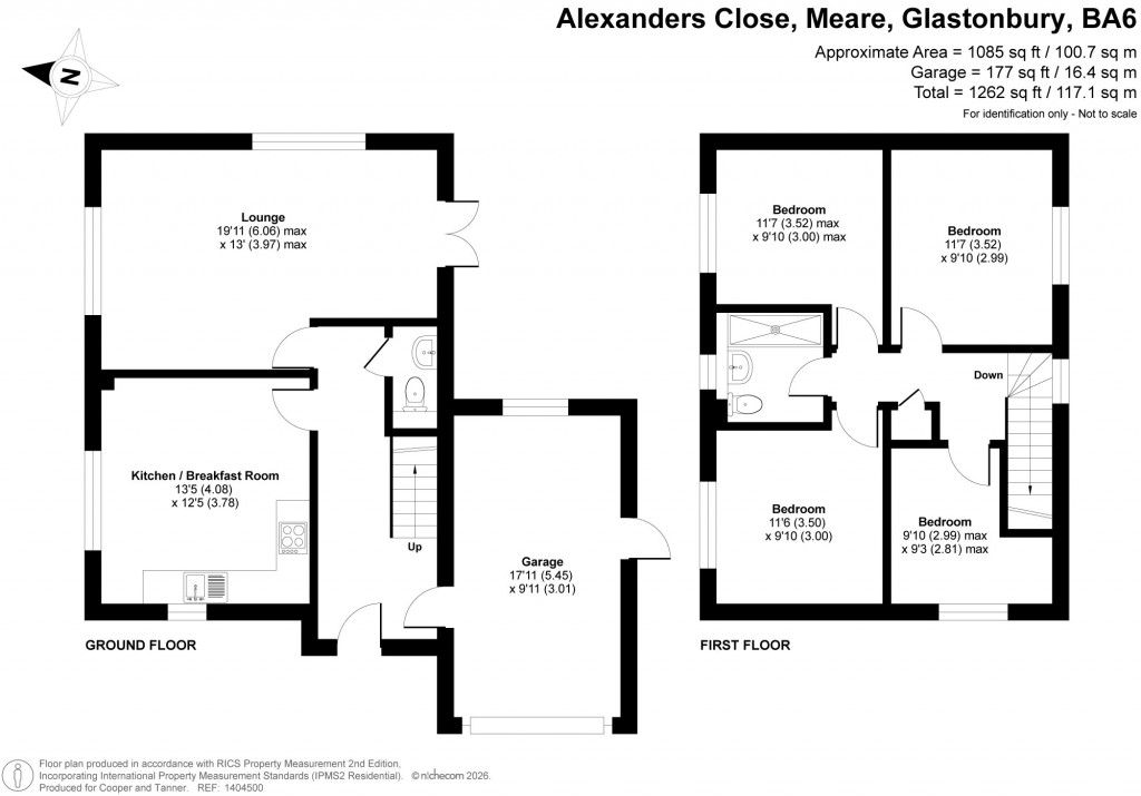 Floorplans For Meare, Somerset