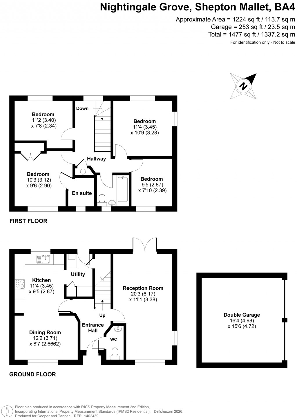 Floorplans For Nightingale Grove, Shepton Mallet, Somerset