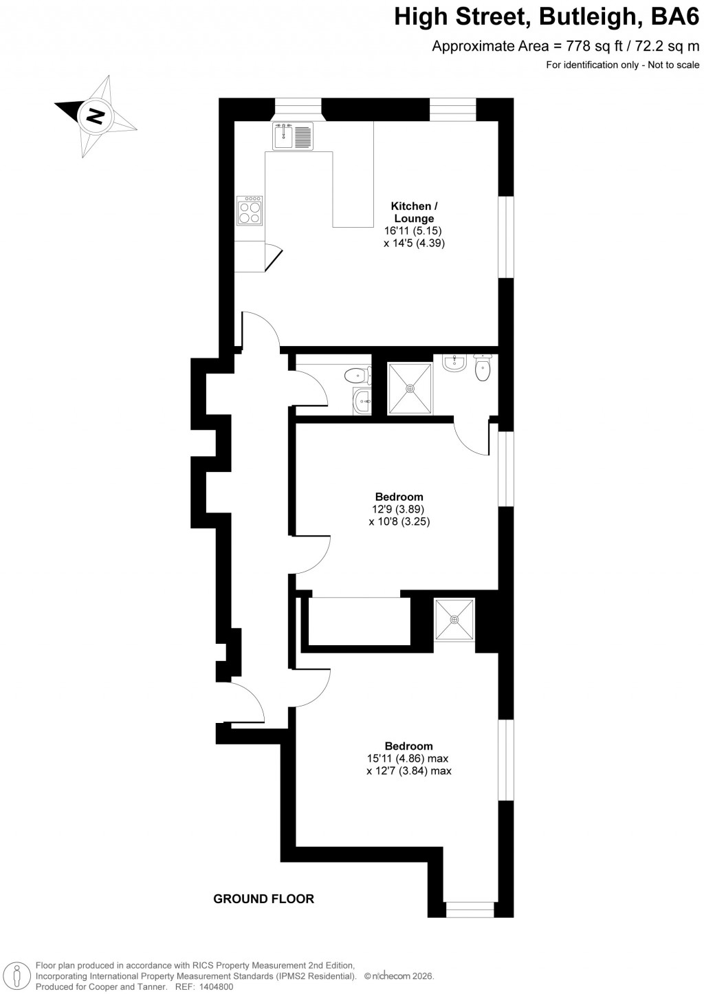 Floorplans For High Street, Butleigh, Somerset