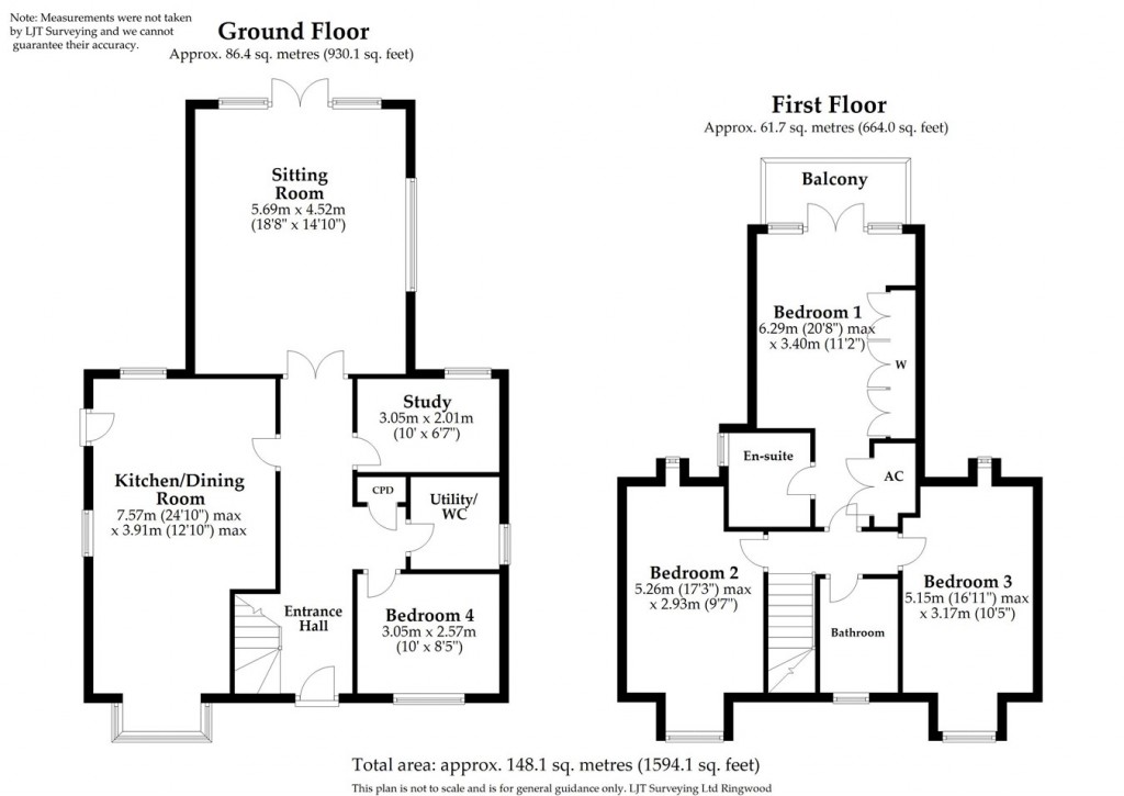 Floorplans For Braeside Road, St Leonards And St Ives, BH24