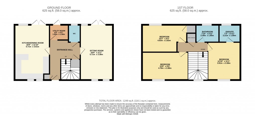 Floorplans For Elder Close, Wedmore, Somerset