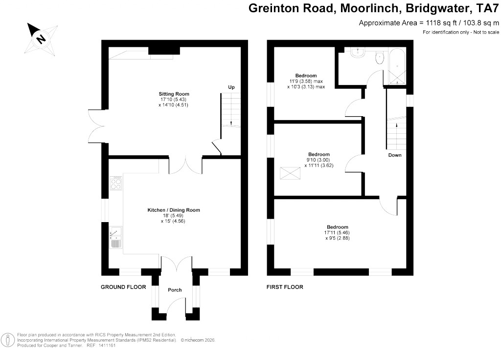 Floorplans For Greinton Road, Moorlinch, Somerset