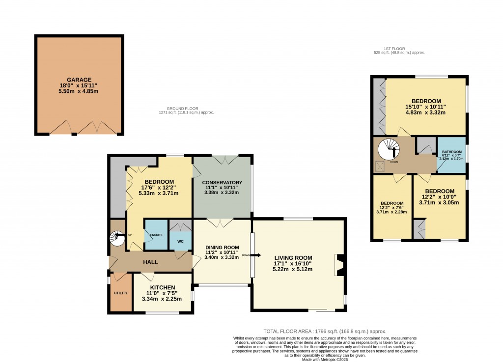 Floorplans For Church Lane, Compton Bishop, Somerset
