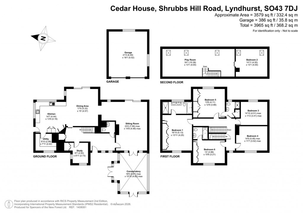 Floorplans For Shrubbs Hill Road, Lyndhurst, SO43
