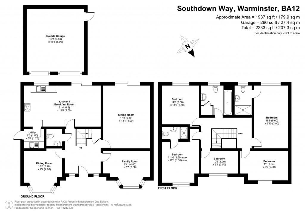 Floorplans For Southdown Way, Warminster, Wiltshire