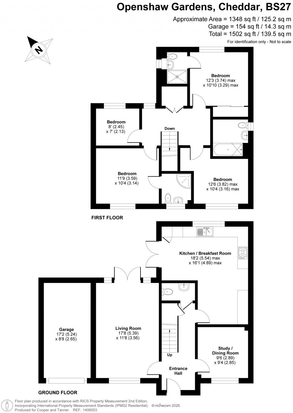 Floorplans For Openshaw Gardens, Cheddar, Somerset